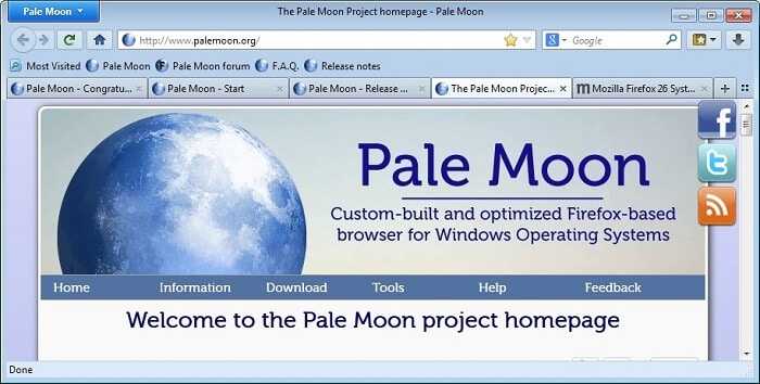 pale moon web browser download