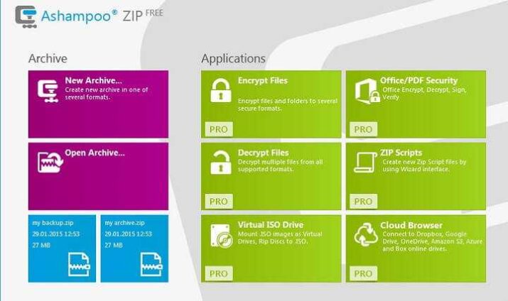 Download Ashampoo ZIP FREE for Windows 32/64-bit