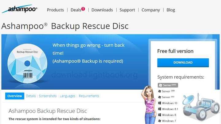 Download Ashampoo Backup Rescue Disc for Windows