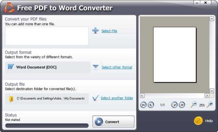 Télécharger Free PDF to Word Converter 2025 pour Windows