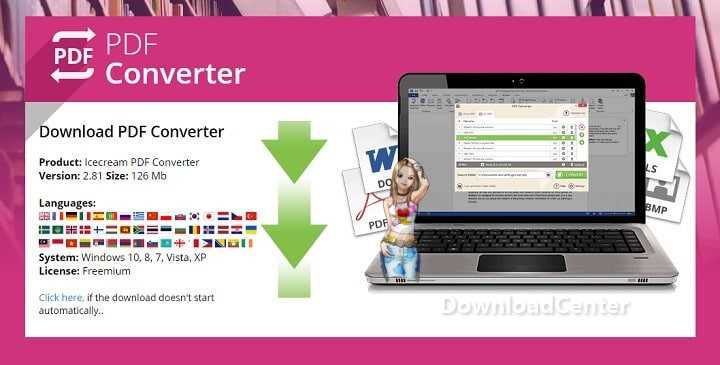 Download Icecream PDF Free Converter Files to PDF quickly