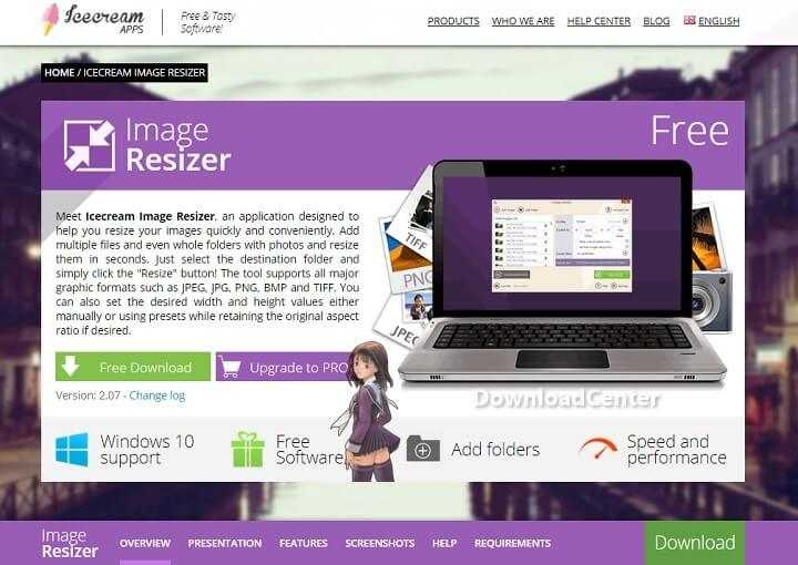 Download Icecream Image Resizer Free for Windows 32/64-bit