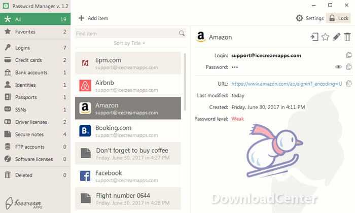 Descargar Icecream Password Manager 2025 para Windows PC