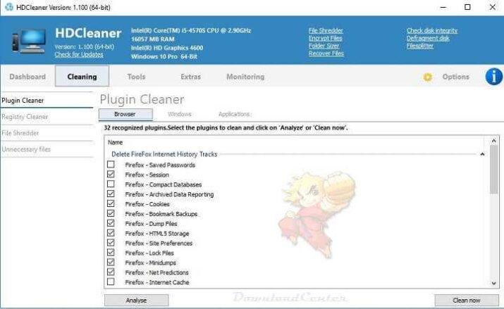 download the new version for windows HDCleaner 2.051