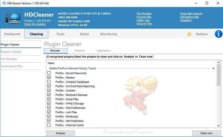 HDCleaner 2.051 download the last version for windows