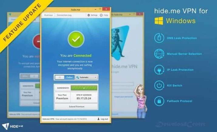 Hide.me Télécharger - Protéger Vie Privée et Web Débloquer