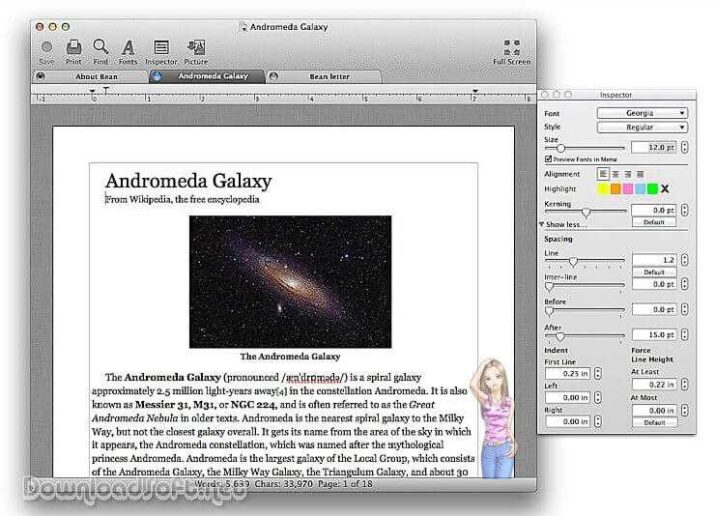 Bean Word Processor Writing is Easy Free Download for Mac