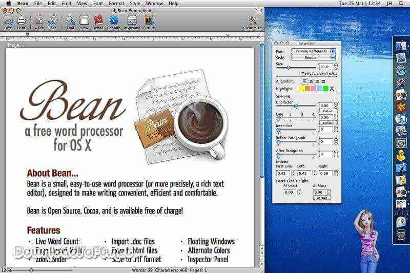 Download Bean Word Processor Writing is Easy Free for Mac