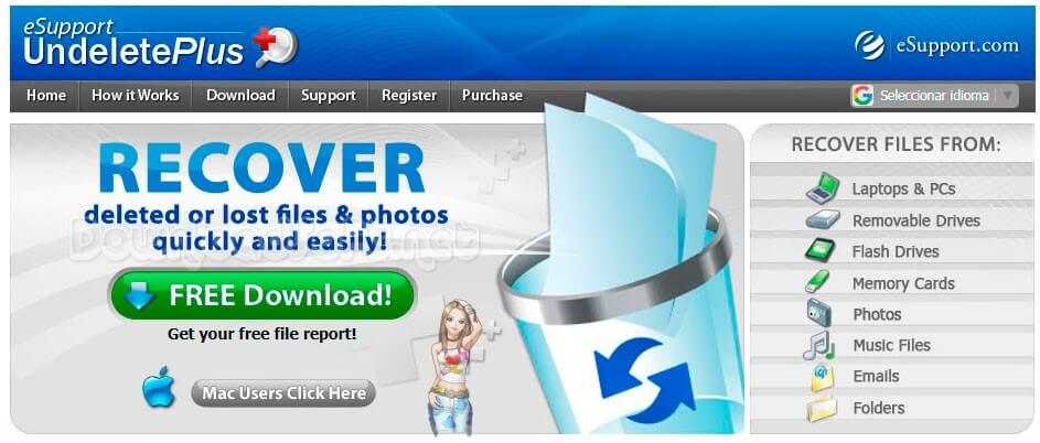 Download eSupport UndeletePlus Free Recover Deleted files