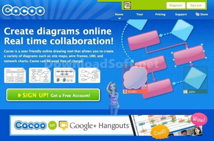 Cacoo Online Diagram Cloud-Based 2025 Free for Windows PC