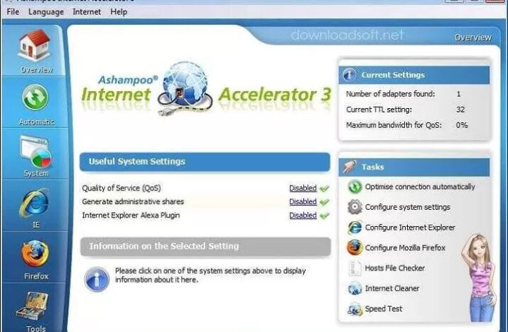 Ashampoo Internet Accelerator Télécharger Gratuit pour PC