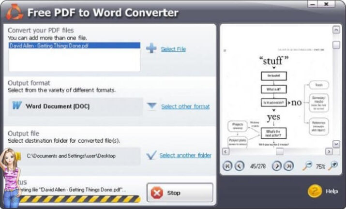 Télécharger Free PDF to Word Converter 2025 pour Windows