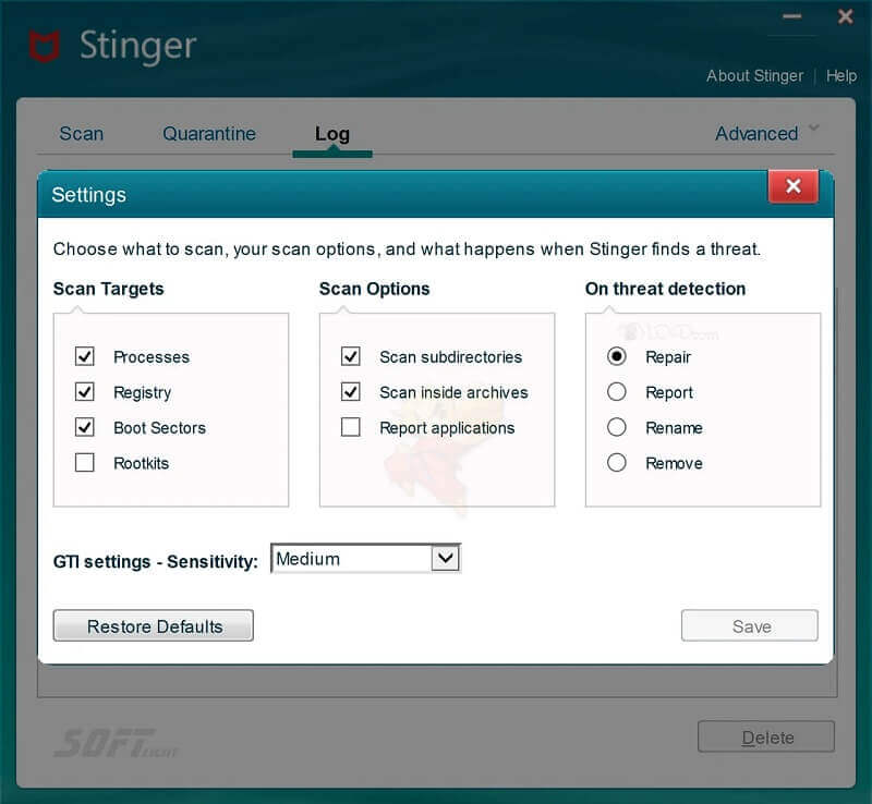 Descargar McAfee Stinger Gratis 2025 Portátil para Windows