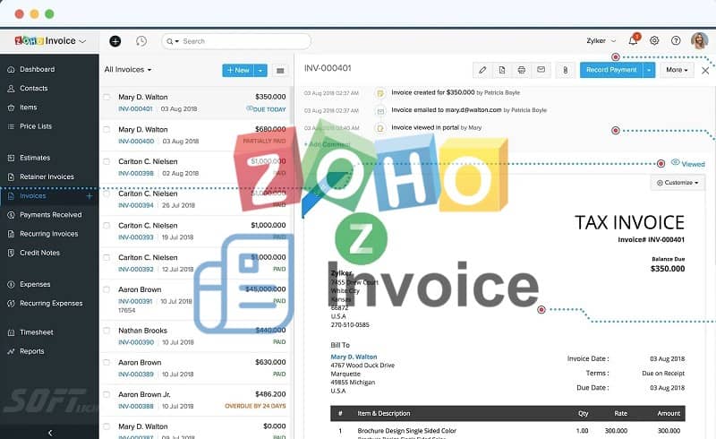 Télécharger Zoho Invoice Gratuit 2025 Facturation Cloud